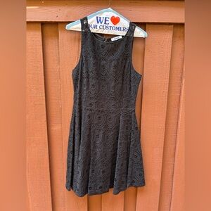 BB Dakota Black Lace Midi Dress
